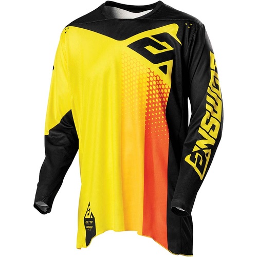 Answer 2021 Pace Elite Yellow/Black/Orange Jersey [Size:MD]