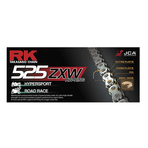 RK Takasago Chain 12-55Z-120 ZXW Series XW-Ring Chain 525ZXW 120 Link