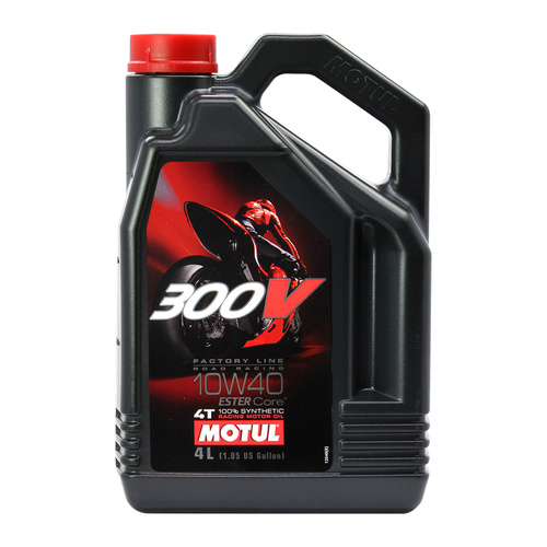 Motul 16-408-04 300V 4T Factory Line Road Racing 10W 40 4L