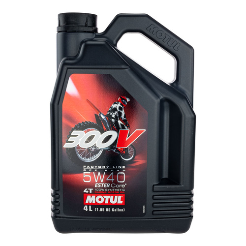 Motul 16-413-04 300V 4T Factory Line Off-Road 5W 40 4L