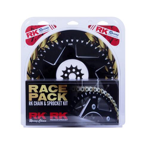 RK Takasago Chain 20-001-25K Race Pack Chain & Sprocket Kit Gold/Black 13T/49T for Honda CRF250R 18-20