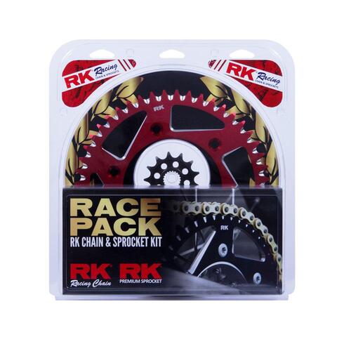 RK Takasago Chain 20-001-25R Race Pack Chain & Sprocket Kit Gold/Red 13T/49T for Honda CRF250R 18-20