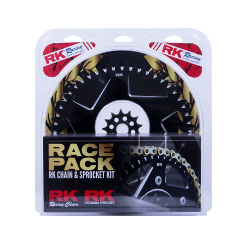 RK Takasago Chain 20-001-41K Race Pack Chain & Sprocket Kit Gold/Black 13/49T for Honda CRF450R 02-18