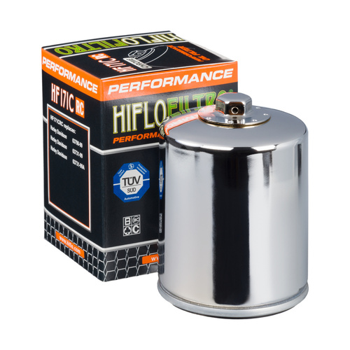 HifloFiltro 43-HF1-71CRC High Performance Oil Filter Chrome HF171CRC (with Nut)