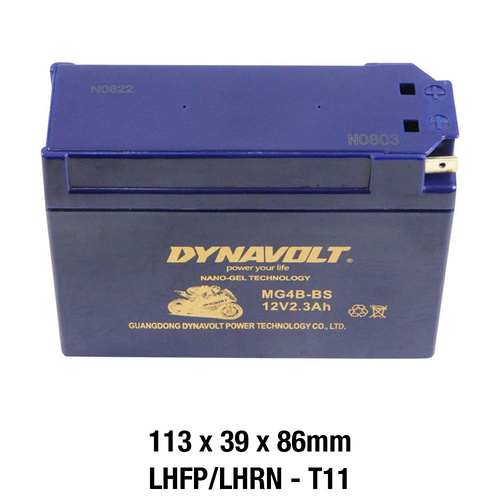 Dynavolt MG Series MG4B-BS 12 Volt 2.3Ah/CA 80 Nano Gel Battery