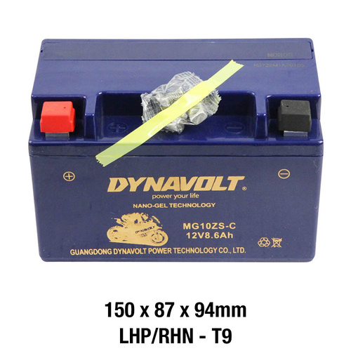 Dynavolt MG Series MG10ZS-C 12 Volt 8.6Ah/CA 280 Nano Gel Battery