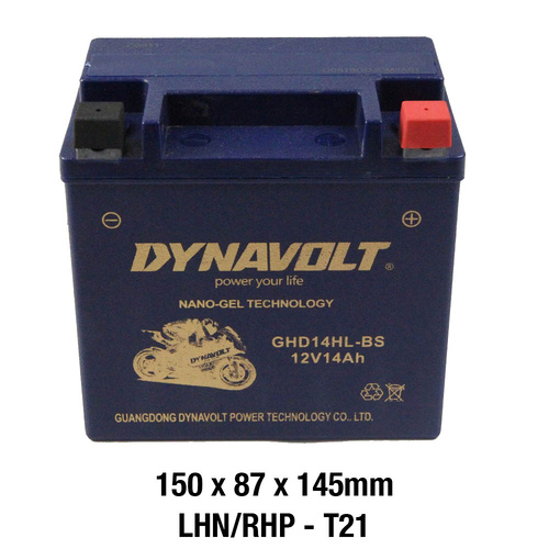 Dynavolt MG Series GHD14HL-BS 12 Volt 14Ah/CA 315 Nano Gel Battery