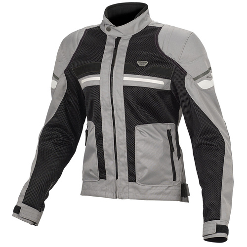 Macna Rush Black/Grey Womens Textile Jacket [Size:XS]