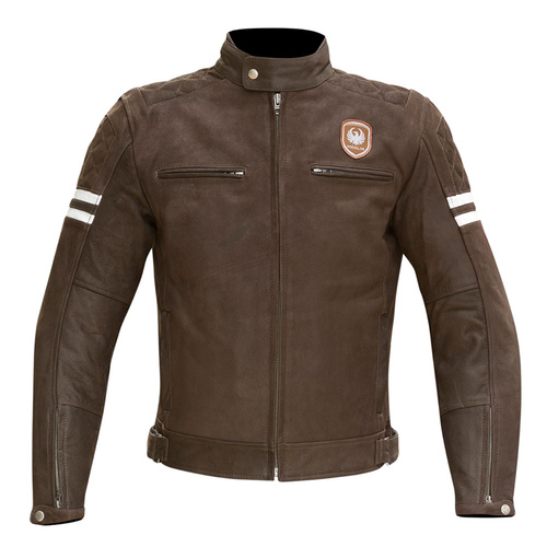 Merlin Hixon Brown Leather Jacket [Size:MD]