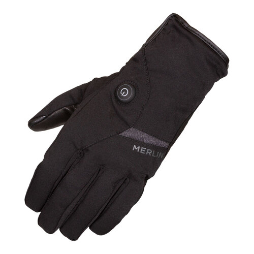 Merlin Finchley Black Stretch Textile Heated Urban Gloves [Size:SM]