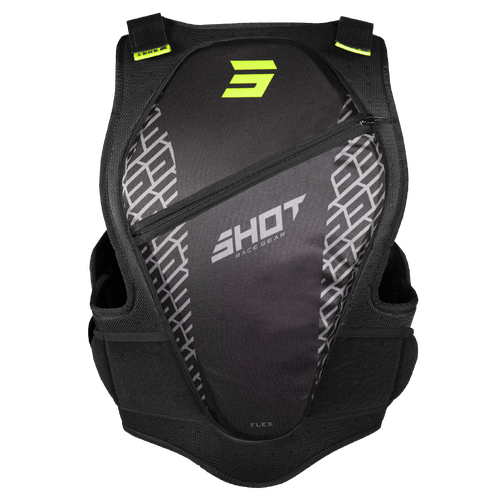 Shot Flex Black/Yellow Kids Chest Protector [Size:SM/MD]