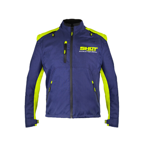 Shot Contact Assault Enduro Blue/Neon Yellow Jacket [Size:SM]