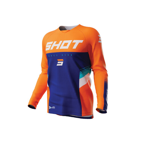 Shot Raw Tracer Neon Orange Kids Jersey [Size:LG]