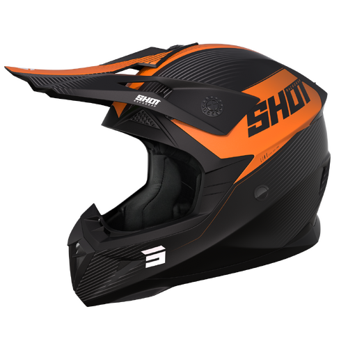 Shot Pulse Line Matte Orange Helmet [Size:XS]