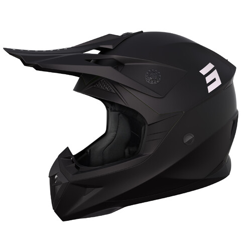 Shot Pulse Solid Matte Black Helmet [Size:MD]