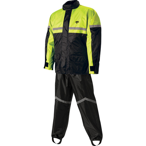 Nelson-Rigg SR-6000 Stormrider Two-Piece Black/Hi-Vis Rain Suit [Size:SM]