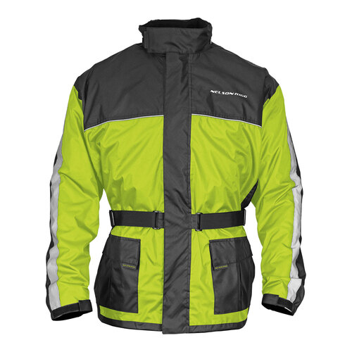 Nelson-Rigg Solo Hi-Viz Yellow/Black Rain Jacket [Size:SM]