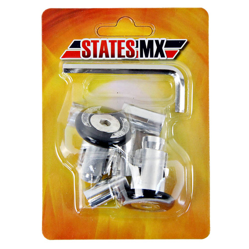 States MX 70-CAP-29K Universal Bar Ends Black