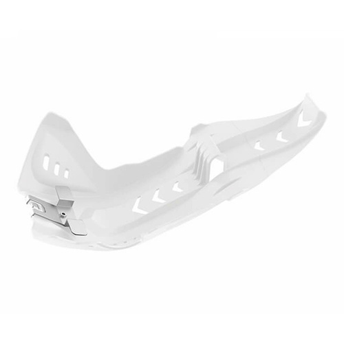 Polisport 75-846-90W Fortress Skid Plate w/Linkage Guard White for KTM SX 250 06-16/Husqvarna TC 250/TE 250/300 14-16