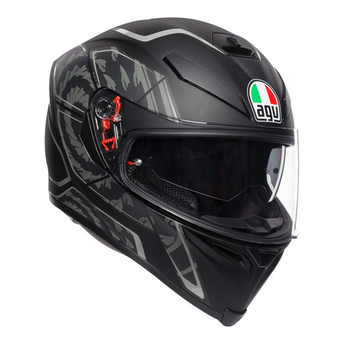 AGV K5 S Tornado Matte Black/Silver Helmet [Size:XS]