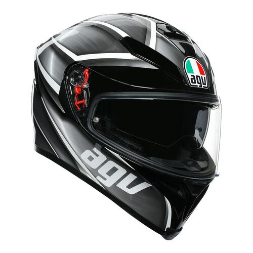 AGV K5 S Tempest Black/Silver Helmet [Size:SM]