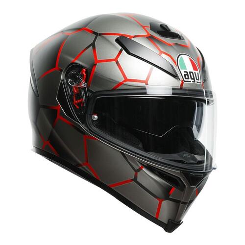 AGV K5 S Vulcanum Red Helmet [Size:SM]