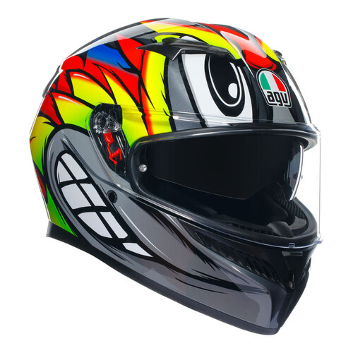 AGV K3 Birdy 2.0 Grey/Yellow/Red Helmet [Size:XS]