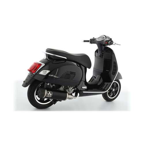 Arrow 53536AKN Urban Dark Aluminium Slip-On Muffler w/Carbon End Cap for Piaggio Vespa GTS 300 21-24