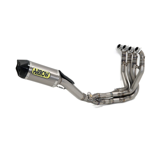 Arrow 71180CKR Competition EVO Steel Exhaust System w/Thunder Titanium Muffler for Yamaha YZF R3 17-20