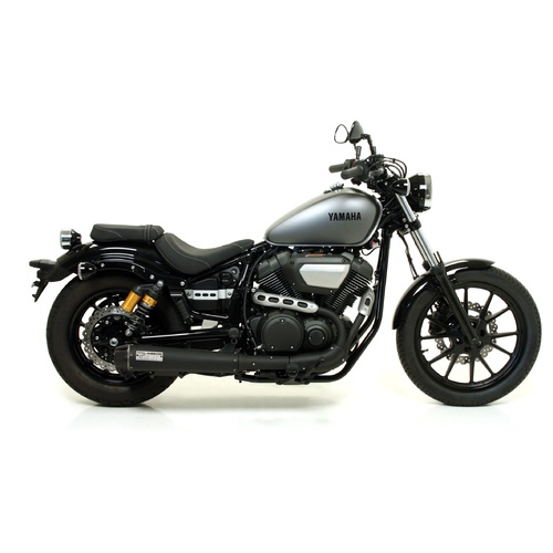 Arrow 74502RB Rebel Dark Nichrom Slip-On Muffler w/Carbon End Cap w/db-Killer for Yamaha XV 950 R 14-16