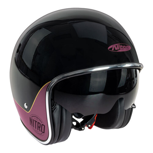 Nitro X582 Tribute Black/Candy Red Helmet [Size:XS]