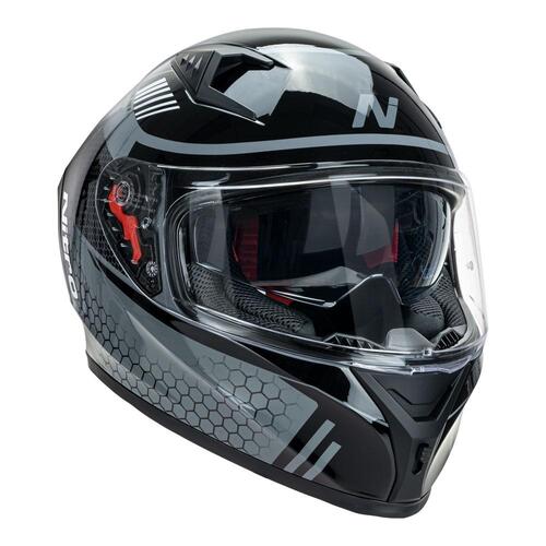 Nitro N501 Black/Grey Helmet [Size:XS]