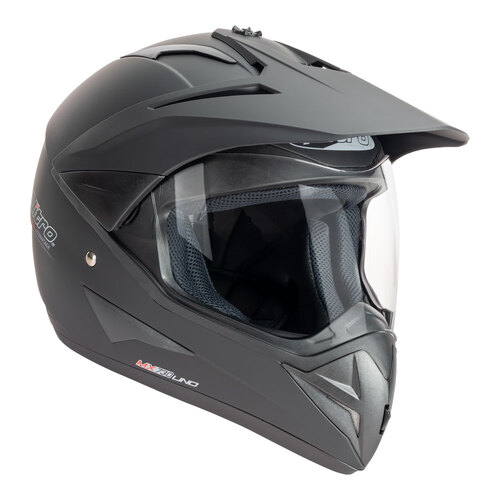 Nitro MX730 Satin Black Adventure Helmet [Size:SM]