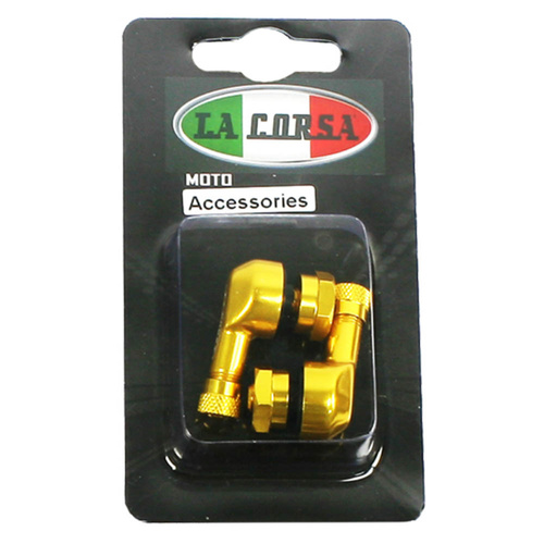 La Corsa 93-T42-01G Tubeless Valve Stem Gold 8.3mm (Pair)