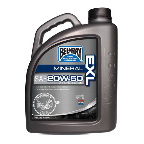 Belray 99100B4LW EXL Mineral 4T Engine Oil 20W-50 4L