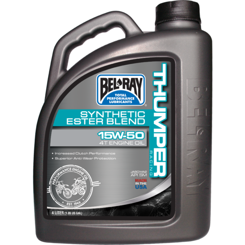 Belray 99530B4LW Thumper Racing Synthetic Ester Blend 4T Engine Oil 15W50 4L