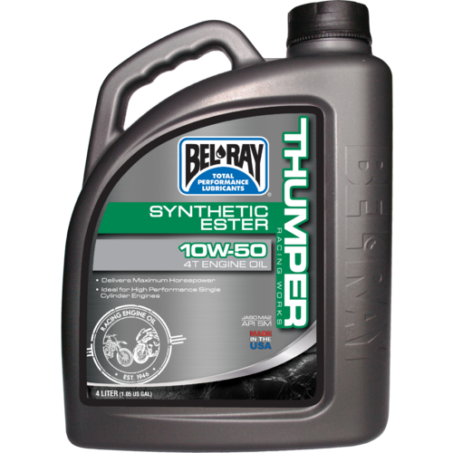 Belray 99550B4LW Works Thumper Racing Synthetic Ester 4T Engine Oil 10W50 4L