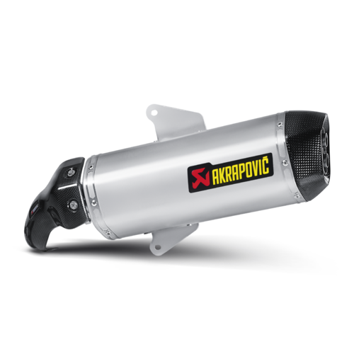 Akrapovic Slip-On Line Stainless Steel Muffler System w/Carbon End Cap for Aprilia SRV 850 12-16/Gilera GP 800 08-15