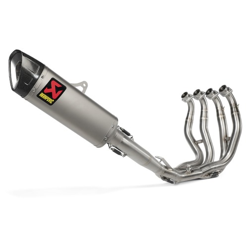 Akrapovic Racing Line Titanium Exhaust System w/Black Titanium End Cap for Suzuki GSX-1300R Hayabusa 22-Up