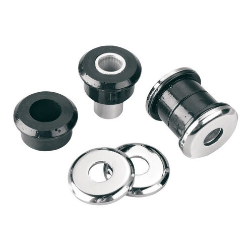 Arlen Ness AN-08-029 Heavy Duty Polyurethane Handlebar Damper Kit Chrome for Touring 84-Up