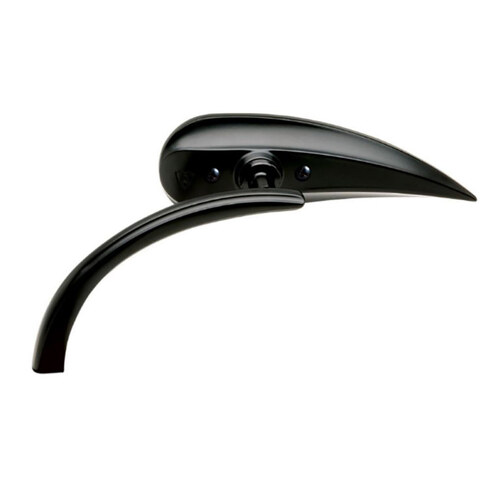 Arlen Ness AN-13-400 Rad II Teardrop Mirror Black for Left Side