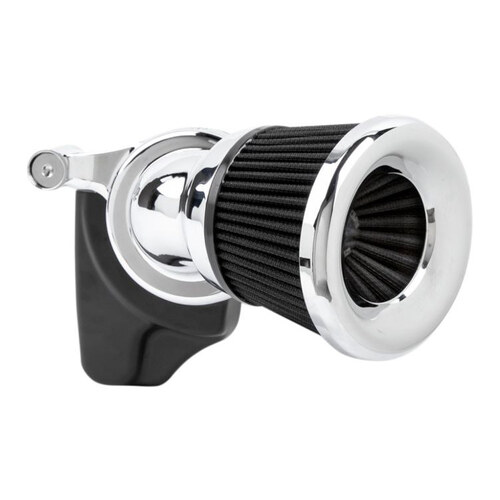 Arlen Ness AN-81-205 65 Degree Velocity Air Cleaner Kit Chrome for Big Twin 93-17 w/CV Carb or Cable Operated Delphi EFI