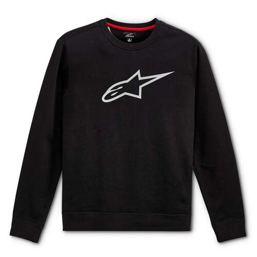 Alpinestars Ageless Black/Grey Crew Fleece Jumper [Size:SM]