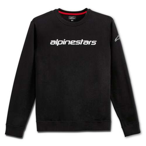 Alpinestars Linear Black/White Crew Fleece Jumper [Size:SM]