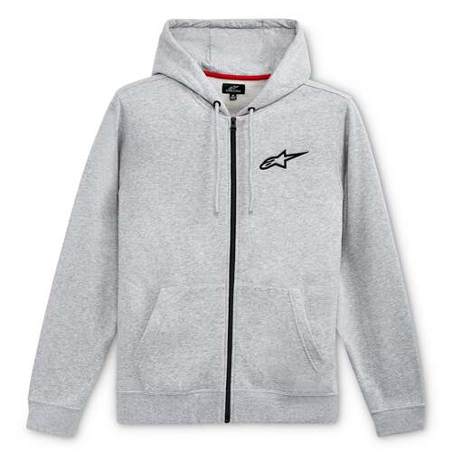 Alpinestars Ageless Chest Grey Heather/Black Zip-Up Hoodie [Size:SM]