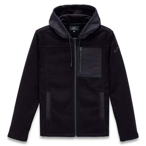 Alpinestars Cult Polar Black Zip-Up Fleece Hoodie [Size:SM]