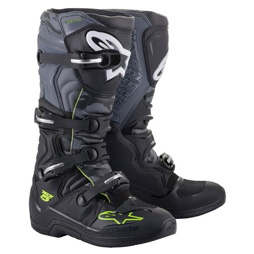 Alpinestars 2023 Tech 5 Black/Grey/Fluro Yellow Boots [Size:6]