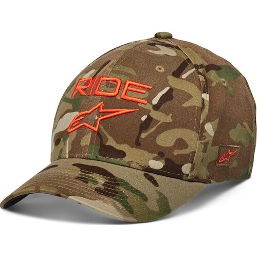 Alpinestars Ride Multicam Camo Green/Orange Hat [Size:SM/MD]