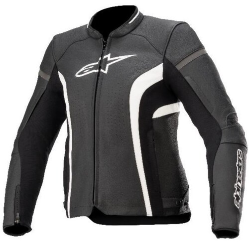 Alpinestars Stella Vika V2 Black/White Womens Leather Jacket [Size:SM]