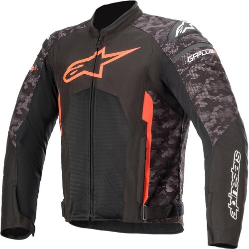 Alpinestars T-GP Plus R V3 Air Black/Camo/Fluro Red Textile Jacket [Size:SM]